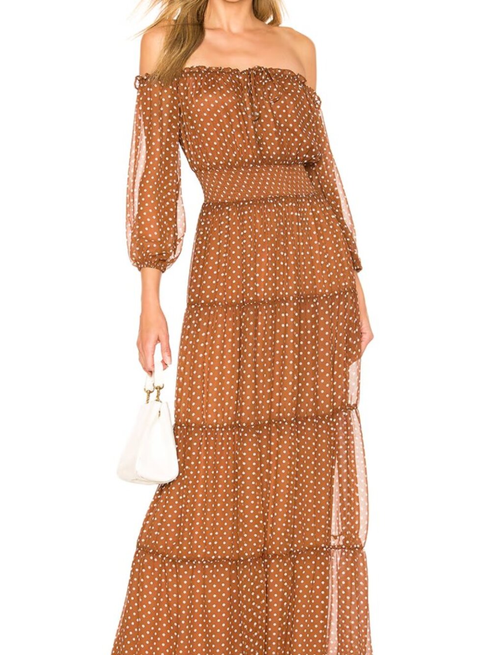House of Harlow 1960 x REVOLVE Sapphire Brown Maxi Dress Polka Dot